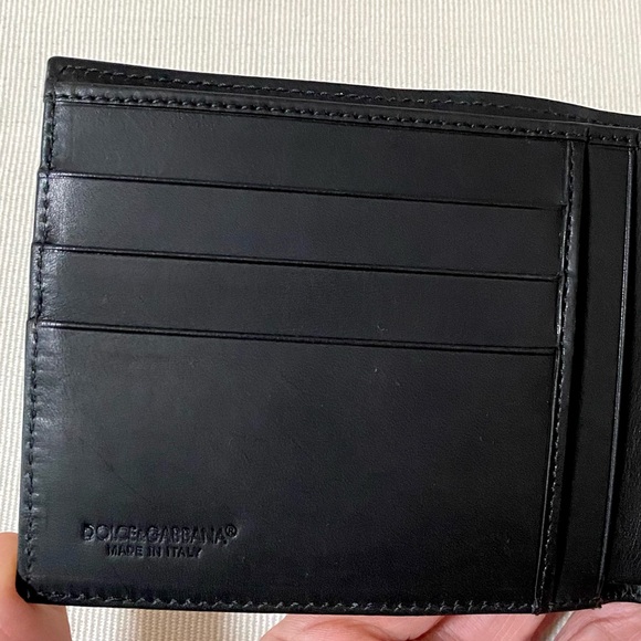 DOLCE & GABBANA MEN’S LEATHER BIFOLD WALLET, VINTAGE, RARE GRN/BLK, NEW W/ TAGS - Picture 11 of 15